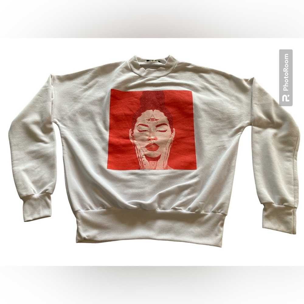Styleroise Mystical Third Eye Print Sweatshirt. Size Medium. - Picture 3 of 8